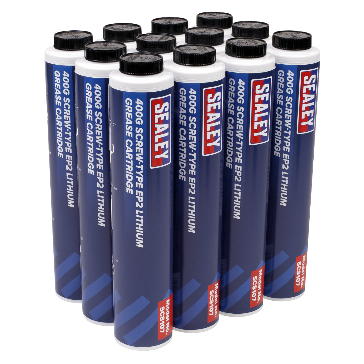 Screw-Type EP2 Lithium Grease Cartridge 400g Pack of 12 - SCS108 - Farming Parts