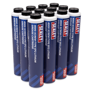 Screw-Type EP2 Lithium Grease Cartridge 400g Pack of 12 - SCS108 - Farming Parts