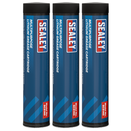 Sealey Multipurpose Lithium Grease Cartridge 85g Pack of 3 SE SCS140