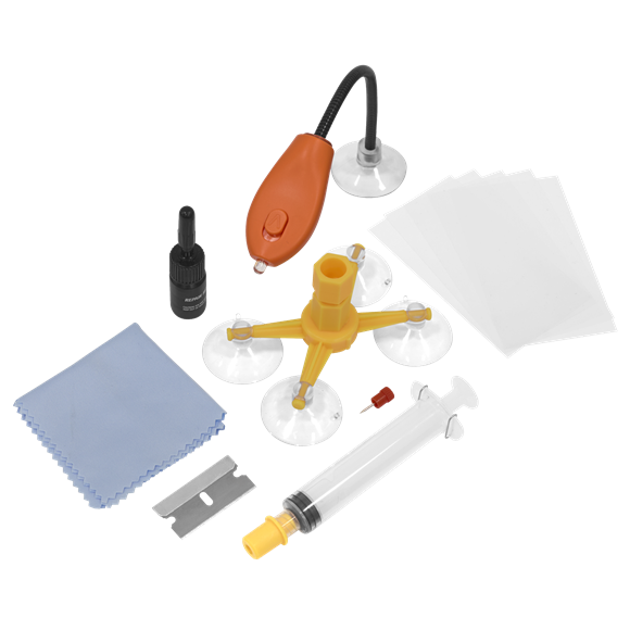 Windscreen Repair Kit with UV Light - SE-SCS902