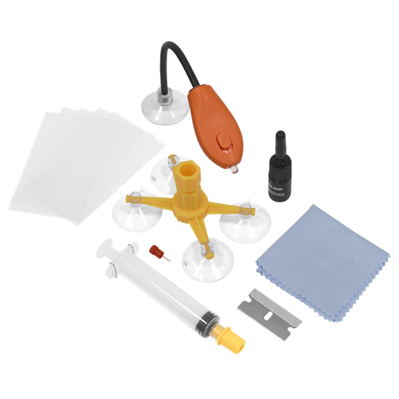 Windscreen Repair Kit with UV Light - SE-SCS902