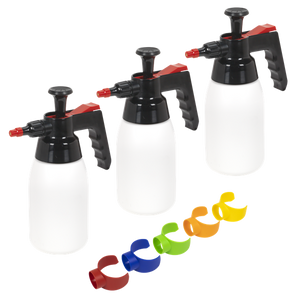 Sealey | Premium Pressure Solvent Sprayers & Colour-Coded Caps Combo 1L - SCSGCOMBO