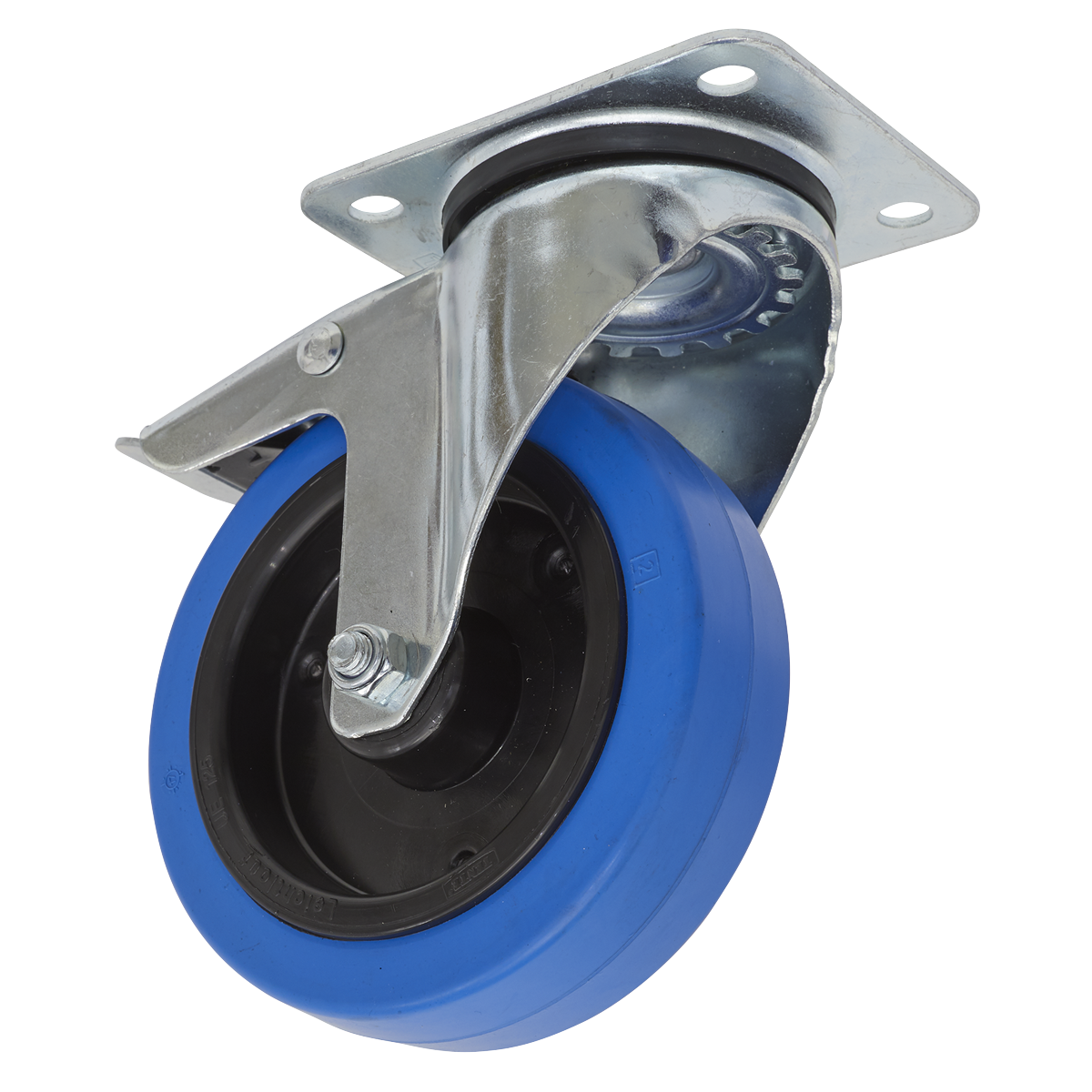 Castor Wheel Swivel Plate with Total Lock Ø125mm - SCW3125SPL - Farming Parts