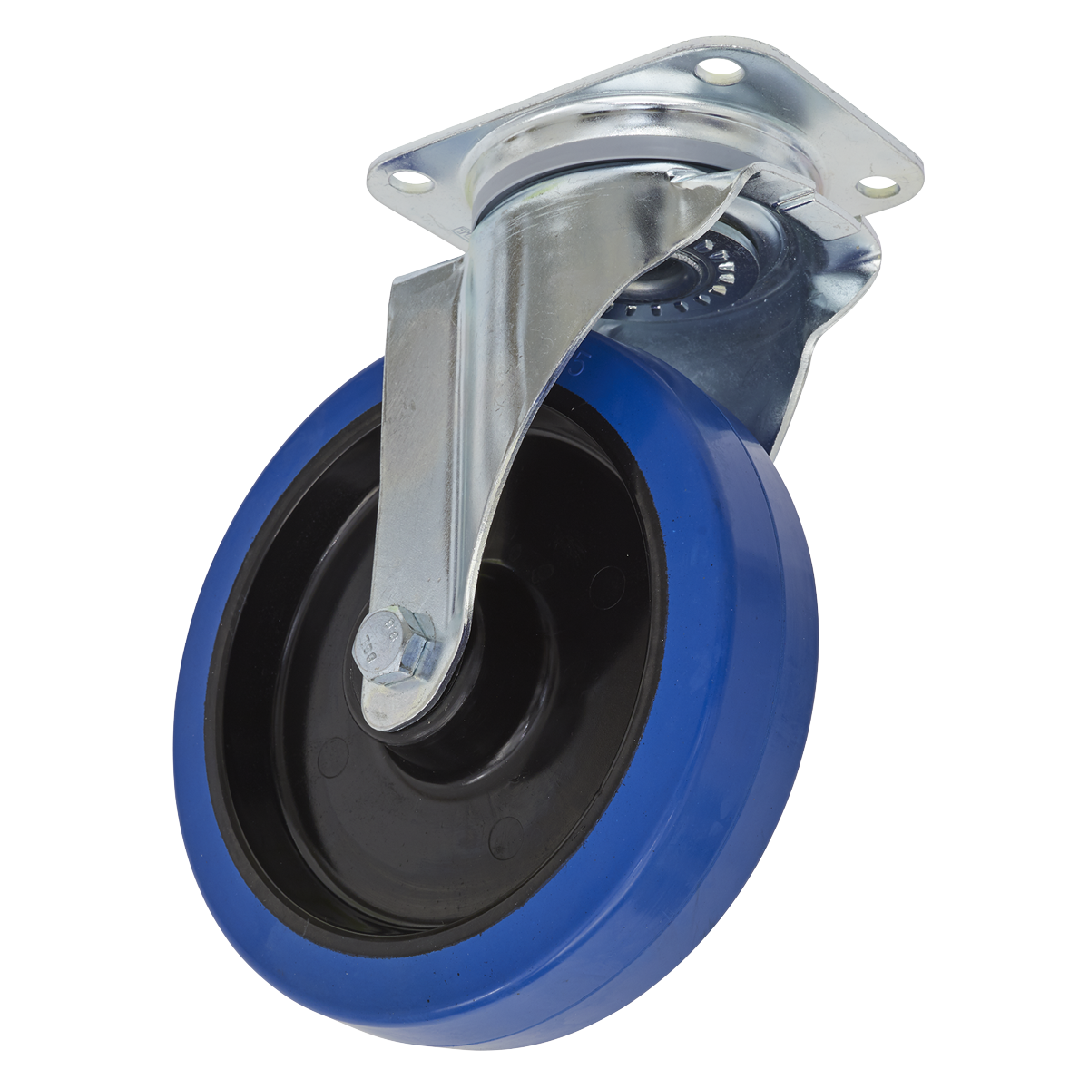 The Sealey Castor Wheel Swivel Plate Ø200mm - SCW3200SP is engineered for mobility and support in various applications. This swivel caster features a non-marking polyamide wheel, a metal mounting plate, and boasts an extra-heavy-duty load capacity of 400kg for reliable and durable performance.