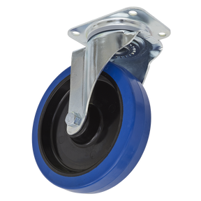 The Sealey Castor Wheel Swivel Plate Ø200mm - SCW3200SP is engineered for mobility and support in various applications. This swivel caster features a non-marking polyamide wheel, a metal mounting plate, and boasts an extra-heavy-duty load capacity of 400kg for reliable and durable performance.