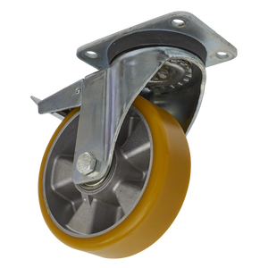 Castor Wheel Swivel Plate with Total Lock Ø160mm - SCW5160SPL - Farming Parts