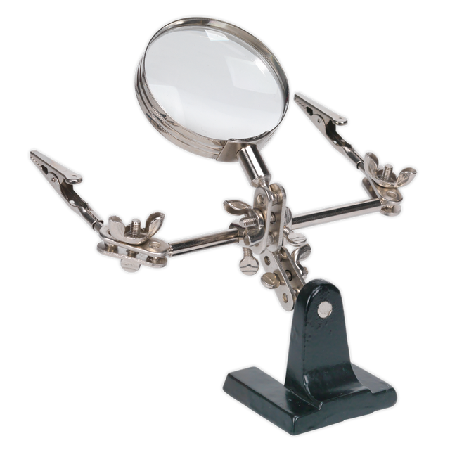 Mini Robot Soldering Stand with Magnifier - SD150 - Farming Parts