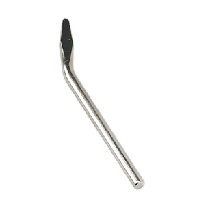 The Sealey Tip Curved for SD30 - SD30/CT is a silver soldering iron tip with a bent shape, ideal for precision soldering tasks and daily use.