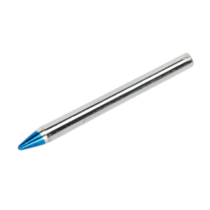 A silver metallic object with a conical blue tip, designed by Sealey for professional use. Ideal for those who demand Premier Hand Tools with a long-life tip, like the Tip for SD4080 - SD4080/T.