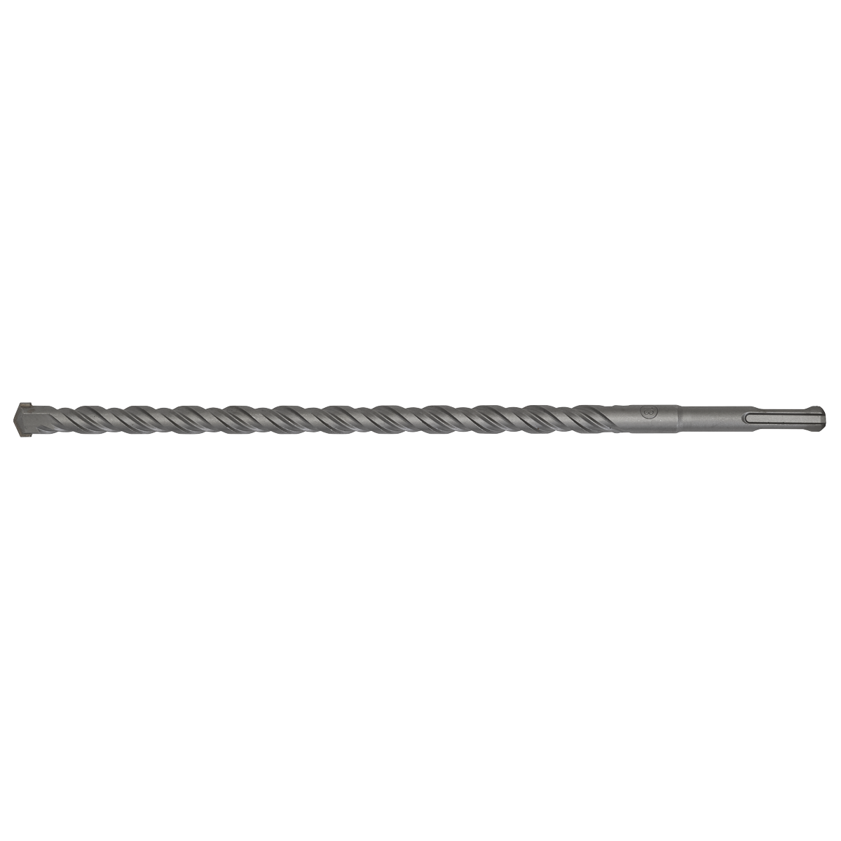 The Sealey SDS Plus Drill Bit Ø13 x 310mm - SDS13X310 is fully hardened, long, metallic, and features a spiral design with a flat end to ensure superior quality.