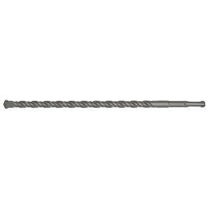 A long, metal SDS Plus Drill Bit Ø14 x 310mm - SDS14X310 from Sealey, featuring a spiral groove design and fully hardened for superior quality.