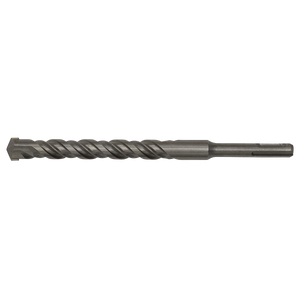 The Sealey SDS Plus Drill Bit Ø17 x 200mm - SDS17x200 is a long, metal drill bit featuring a helical flute design and a flat, chisel-like tip. It is fully hardened for superior quality and specifically designed for use in rotary hammer drills.