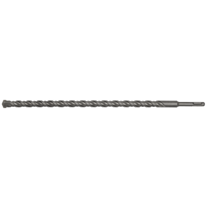 The Sealey SDS Plus Drill Bit Ø19 x 450mm - SDS19x450 features a long, metal construction with a spiral design and pointed tip, fully hardened for heavy-duty drilling tasks of superior quality.