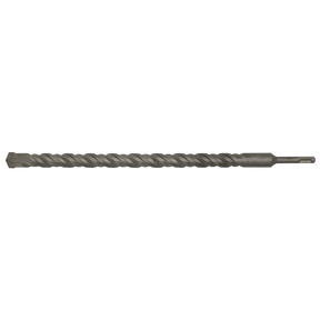 The Sealey SDS Plus Drill Bit Ø23 x 450mm - SDS23X450 is a fully hardened metal spiral drill bit with a pointed tip and a cylindrical base, designed for drilling into hard surfaces.