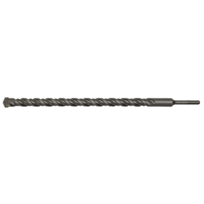 The Sealey SDS Plus Drill Bit Ø30 x 450mm - SDS30x450 is a long, fully hardened metal drill bit with a spiral design and flat tip, designed for use with power drills in a variety of applications.