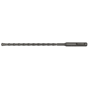 The Sealey SDS Plus Drill Bit Ø7 x 210mm - SDS7X210 is a long, narrow bit with a spiral design for cutting and features a fully hardened and ground specialized shank at one end.