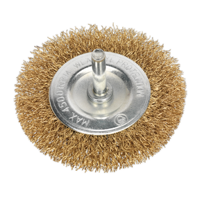 Flat Wire Brush Ø75mm Ø6mm Shaft - SFB75 - Farming Parts