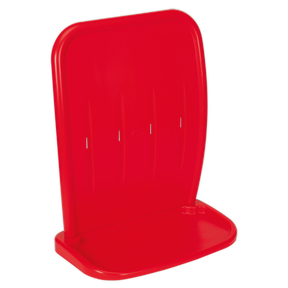 A functional Fire Extinguisher Stand - Double (model SFEH02) by Sealey, designed from durable composite material, featuring a flat base and upright support.