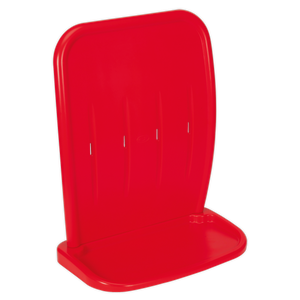 A functional Fire Extinguisher Stand - Double (model SFEH02) by Sealey, designed from durable composite material, featuring a flat base and upright support.