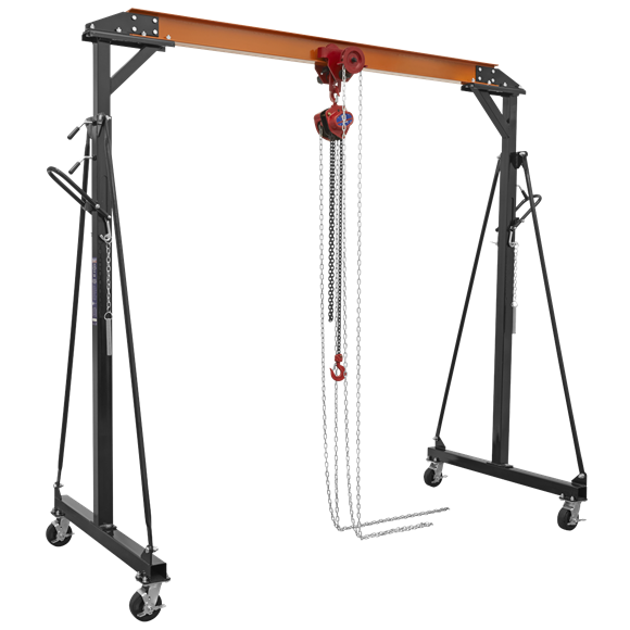 Sealey | Portable Adjustable Gantry Crane with Geared Trolley Combo 1 Tonne - SG1000KITG