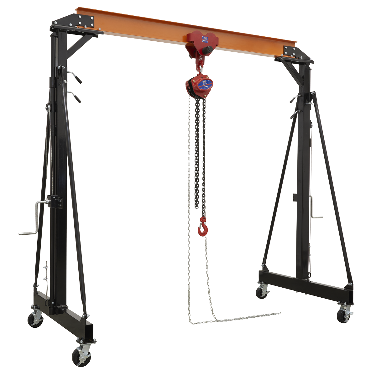 Portable Lifting Gantry Crane Adjustable 2 Tonne & Hoist Combo - SG2000KIT - Farming Parts