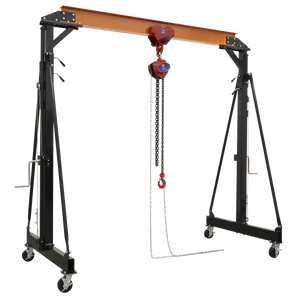 Portable Lifting Gantry Crane Adjustable 2 Tonne & Hoist Combo - SG2000KIT - Farming Parts