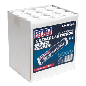 Grease Cartridge EP2 Lithium 400g Pack of 12 - SGC12 - Farming Parts