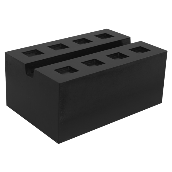 Sealey | Slotted Rubber Support Block for Viking Jacking Beams 80mm - SJBEX.A03