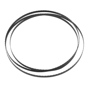 A black, circular rubber ring with a slightly textured surface, reminiscent of the flexibility found in the Sealey Bandsaw Blade 1400 x 6.5 x 0.35mm 24tpi - SM1303B24 used for cutting wood.