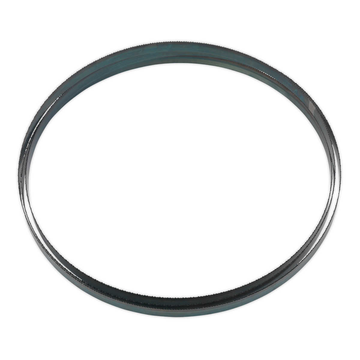 A black circular rubber gasket with a smooth surface is displayed against a white background, echoing the meticulous craftsmanship of the Sealey Bandsaw Blade 2240 x 12 x 0.6mm 14tpi - SM1305B14, known for its hardened steel teeth.