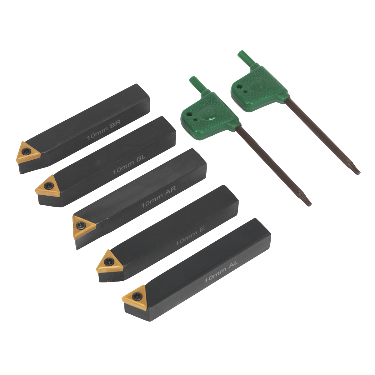 Indexable 10mm Lathe Turning Tool Set 5pc - SM3025CS1 - Farming Parts