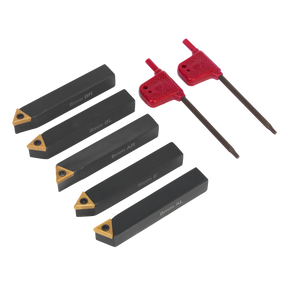 Indexable 8mm Lathe Turning Tool Set 5pc - SM3025CS2 - Farming Parts