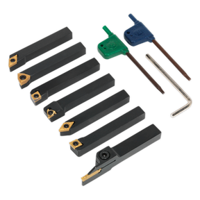 Indexable 10mm Lathe Turning Tool Set 7pc - SM3025CS6 - Farming Parts