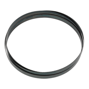 A single black rubber O-ring with a circular shape and smooth surface, perfect for securing the Sealey Bandsaw Blade 2362 x 19 x 0.81mm 14tpi - SM35/B14 in place.
