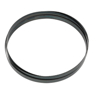 A single black rubber O-ring with a circular shape and smooth surface, perfect for securing the Sealey Bandsaw Blade 2362 x 19 x 0.81mm 14tpi - SM35/B14 in place.