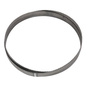 An image of a Sealey Bandsaw Blade 3035 x 25 x 0.89mm with serrated edges and vari-pitch teeth, model SM353CE/085 (4/6tpi) Bi-Metal.