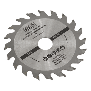 Sealey | 20tpu Circular Saw Blade Ø85 x 15 x 1.3mm - SM85B20