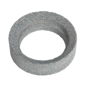 A Sealey Sharpening Disc for SMS2001M, stone-colored and circular with a hollow center, designed for use in a drill bit sharpener.