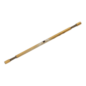 A double-sided drawing pencil with gold and black segments, featuring a central grip with a metallic, cylindrical design, is now available under Model No. SNA9821 from Sealey.