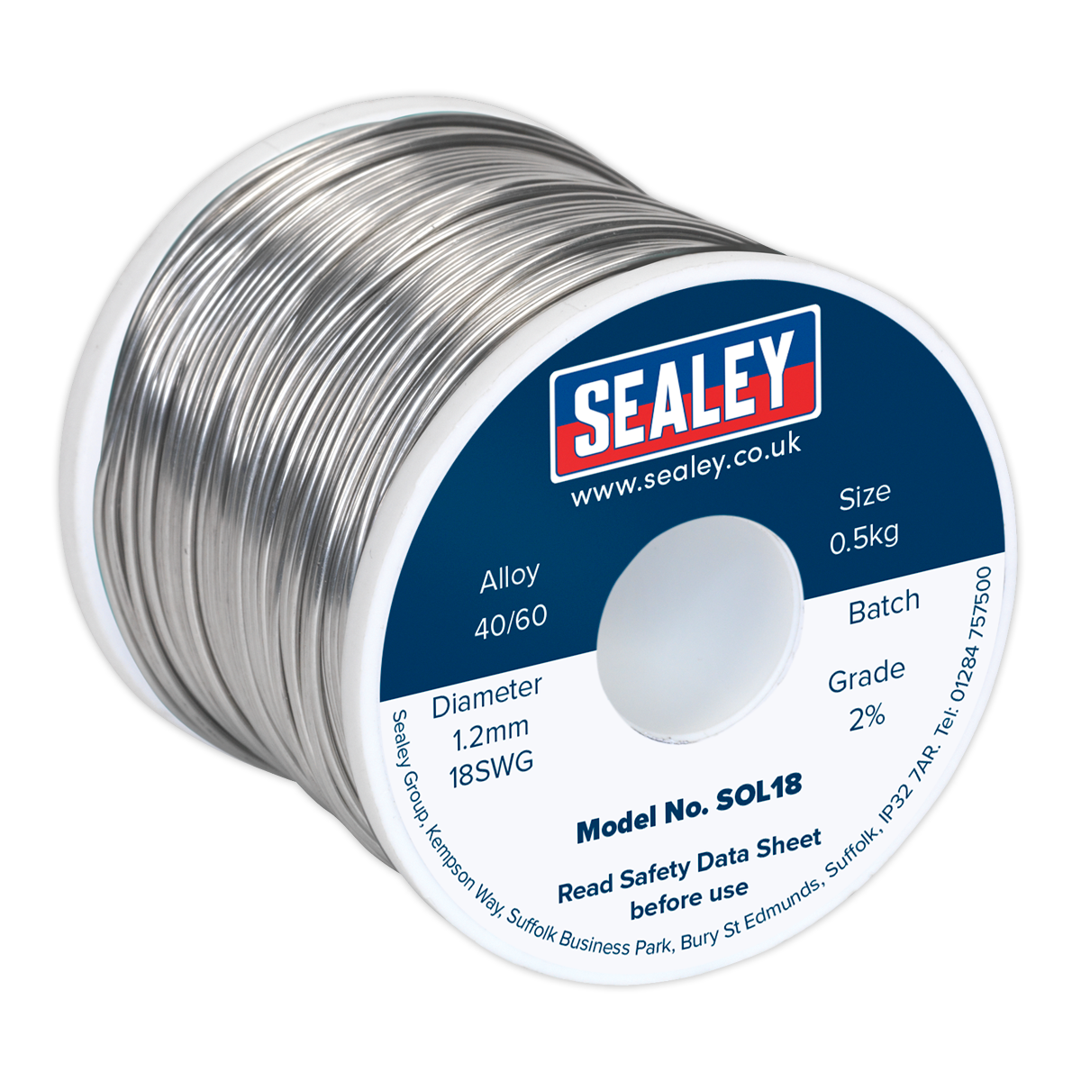 Solder Wire Quick Flow 1.2mm/18SWG 40/60 0.5kg Reel - SOL18 - Farming Parts