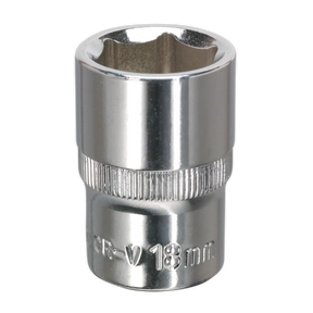 WallDrive® Socket 18mm 1/2"Sq Drive Fully Polished - SP1218 - Farming Parts