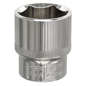 WallDrive® Socket 27mm 1/2"Sq Drive Fully Polished - SP1227 - Farming Parts