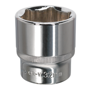 WallDrive® Socket 32mm 1/2"Sq Drive Fully Polished - SP1232 - Farming Parts