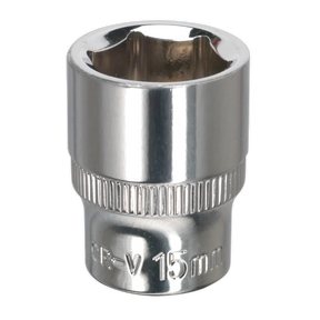 WallDrive® Socket 15mm 3/8"Sq Drive Fully Polished - SP3815 - Farming Parts