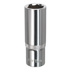 WallDrive® Socket 15mm Deep 3/8"Sq Drive Fully Polished - SP3815D - Farming Parts