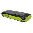 Image of the Sealey Power Pack 160W AC (SPB160W) featuring a black and green portable design with 31200mAh Lithium-ion battery capacity, standard outlet, USB ports, and an on/off button. Perfect for providing full charges for smartphones and tablets.