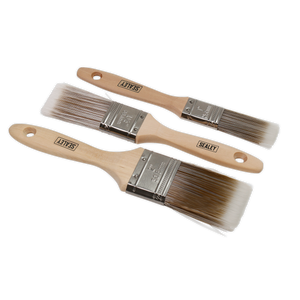 Wooden Handle Paint Brush Set 3pc - SPBS3W - Farming Parts