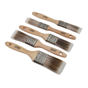 Wooden Handle Paint Brush Set 5pc - SPBS5W - Farming Parts