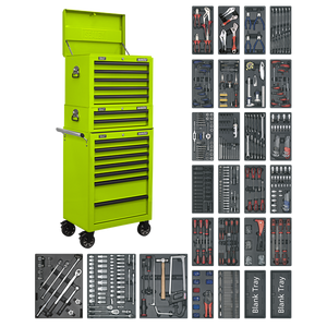 Sealey | Superline PRO® Tool Chest Combination 14 Drawer with 1179pc Tool Kit - Green - SPTHVCOMBO1