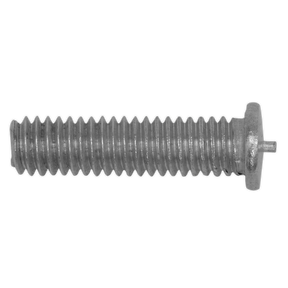 Here is an Al-Mg Stud for SR2000 by Sealey (Pack of 10 - SR2000.AM), a metallic threaded screw made from an aluminium/magnesium alloy with a flat head, shown in a horizontal position.